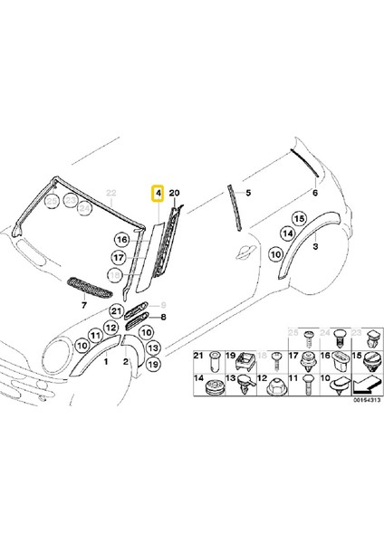 51137128157 Mini Cooper R50 R52 R53 2001-2008 Için Sol Ön Cam Direği Döşemesi Siyah Pencere A Sütunu Döşeme Kapağı (Yurt Dışından) indirimleri