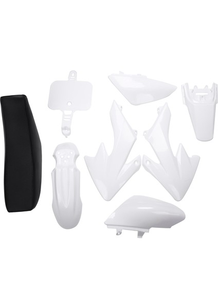 8 Adet 50CC, 110CC, 125CC, 140CC Plastik 4 Zamanlı CRF50 Pit Off-Road Bisiklet Seti Çamurluk ve Koltuk - Motosiklet Kendin Yap Kitleri Beyaz (Yurt Dışından)