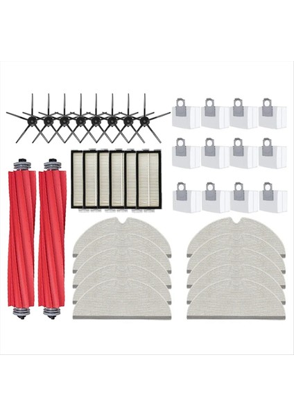 Roborock Q7 Max, Q7 Max+ Ana Yan Fırça Hepa Filtre Bezi Toz Torbası (Yurt Dışından)
