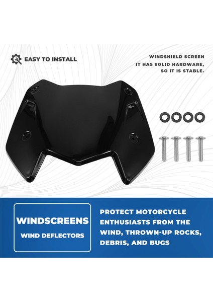 Yamaha Siyah Motosiklet Ön Camı Aksesuarları (Yurt Dışından) fırsatları