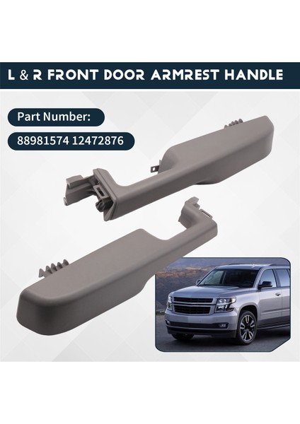 12472876 Chevy Suburban Tahoe Gmc Yukon Escalade Avalanche 1999-2006 Için Sol ve Sağ Ön Kapı Kol Dayama Kolu (Yurt Dışından) fırsatları