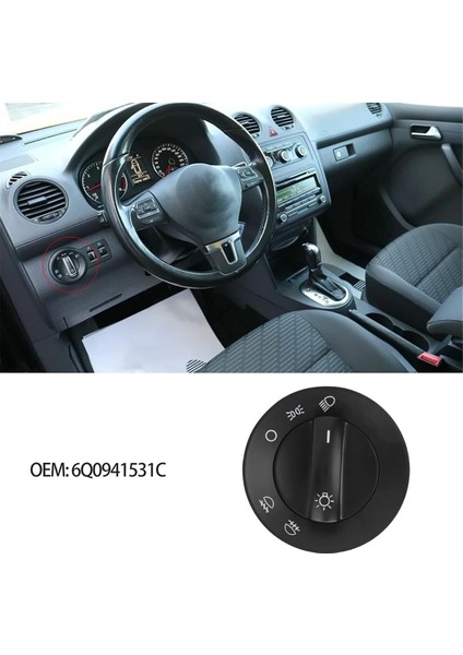 Vw Beetle Sharan Eurovan Transporter Polo 6Q0941531C 6Q0941531N Için Far Anahtarı Sis Lambası Kontrol Düğmesi Anahtarı (Yurt Dışından) fiyatları