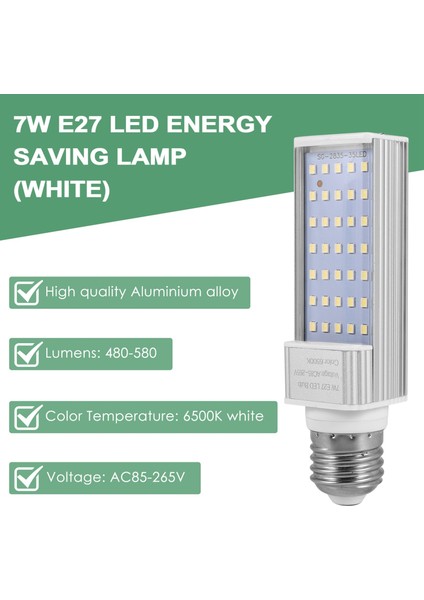 Fishpod Beyaz Bitki Akvaryum 7W Büyüme Işığı LED Tank Balık Mercan Ampul E27 Lamba (Yurt Dışından) indirimleri