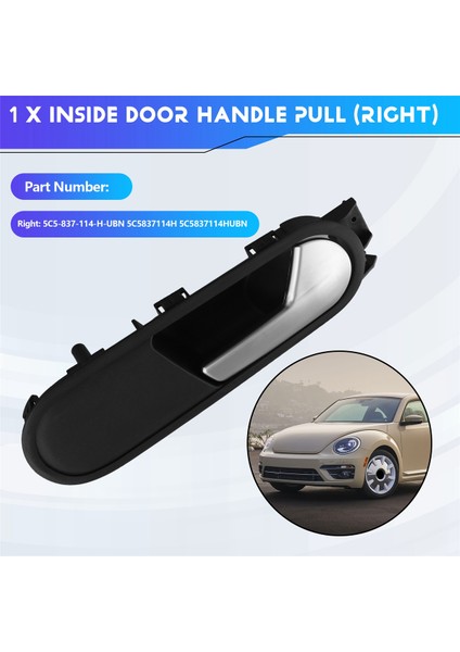 Vw Beetle 2012-2019 Iç Kapı Kolu Mekanizması Kılıfı Iç Kollar Krom Kaplama C5-837-114-H-UBN C5837114H,R (Yurt Dışından) fırsatları
