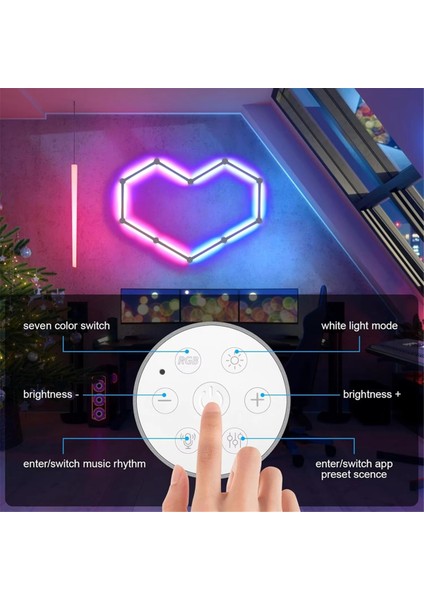 USB Akıllı Duvar Lambası Rgb LED Işık Çubukları 16 Milyon Renk Siyah (Yurt Dışından) indirimleri