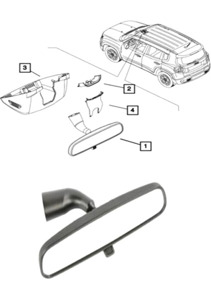 735639254 Jeep Renegade Grand Commander 2016-2021 Için Araç Içi Dikiz Aynası Bebek Aynaları 6CE65LXHAA 6CE65DX9AA (Yurt Dışından) fırsatları