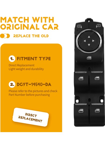 Ford Için Otomobil Cam Kaldırma Anahtarı Elektrikli Cam Ayar Ana Anahtarı DG9T-14540-DA DG9T14540DA (Yurt Dışından) indirimleri