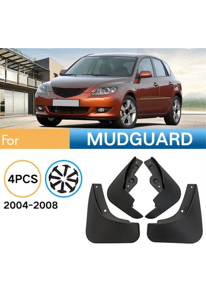Mazda 3 2004-2008 Araba Aksesuarları Için 4 Adet Araba Çamurluğu Çamurluk Sıçrama Çamurluğu Çamurluk (Yurt Dışından) indirimleri