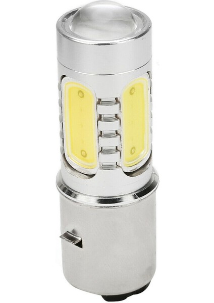 12V H6 BA20D 4 Cob LED Beyaz Ampul Moped Atv Farı Için (Yurt Dışından)