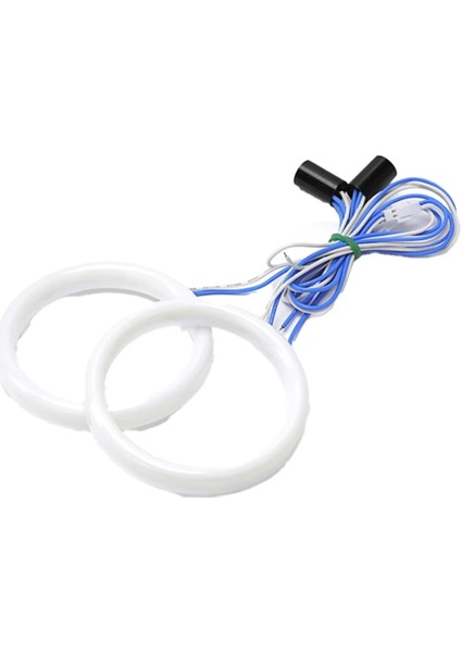 2 Adet Araba Halo Halkası Melek Gözü LED 60MM Beyaz Işık Motosiklet Araba Melek Gözü Su Geçirmez Sinyal Lambası 12V (Yurt Dışından)