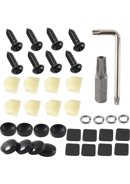 Plaka Vida Takımı Plaka Çerçevesi Vidası Çıtçıt (Yurt Dışından)