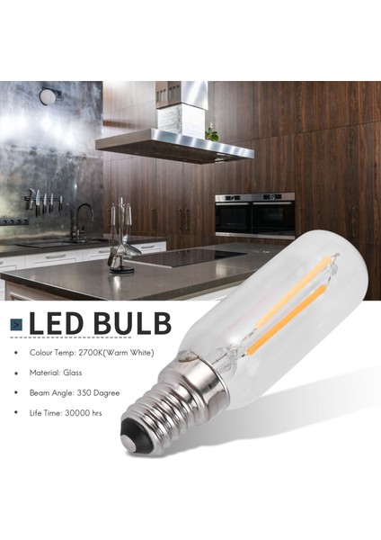 2x E14 3W LED Davlumbaz Davlumbaz Ampulü Sıcak Beyaz (Yurt Dışından) fırsatları