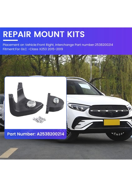 Mercedes-Benz Glc-Class X253 2015-2019 Rs Için Araç Ön Far Tamir Braketi Kitleri Sabit Pençe A2538200214 R (Yurt Dışından) fırsatları