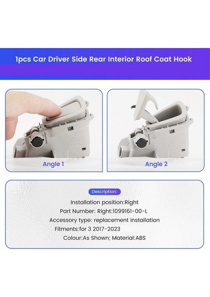 Tesla Model 3 2017-2023 Için Araç Içi Arka Sıra Askısı Montajı Sol Palto Askısı 1099161 (Yurt Dışından) indirimleri