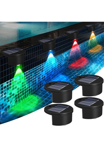 Yer Altı Havuzları Için 4'lü Güneş Enerjili Yüzme Havuzu Kenar Işıkları, Yer Üstü Su Geçirmez Kablosuz Havuz Dekorasyonları (Yurt Dışından) fiyatları