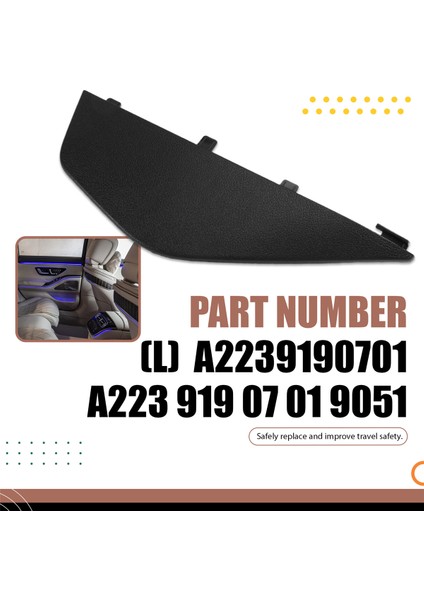 Mercedes-Benz S-Class W223 2021-2025 Koltuk Koruma Plakası A2239190701 A22391907019051 L Için Koltuk Yükseklik Ayar Kılıfı (Yurt Dışından) indirimleri