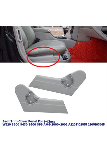 Mercedes-Benz S-Serisi W220 S500 S430 S600 S55 Amg 2000-2002 A2209102918 2209103018 Için 1 Çift Gri Koltuk Döşeme Kaplama Paneli (Yurt Dışından) fırsatları