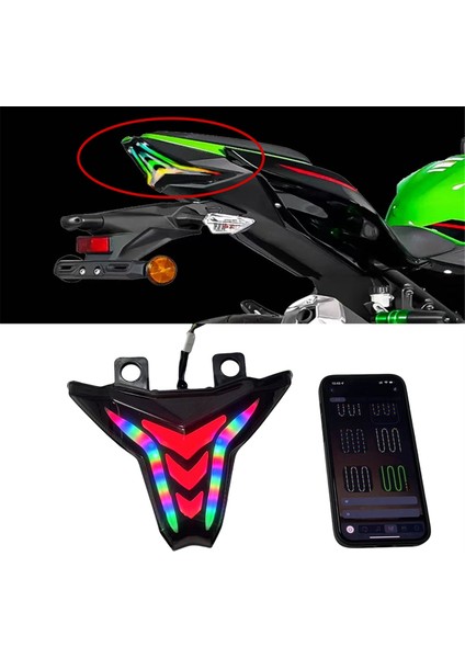 Kawasaki ZX4R ZX6R Z1000 Için Arka Stop Lambası Rgb Kontrol Uygulaması (Yurt Dışından) fiyatları