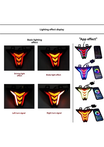 Kawasaki ZX4R ZX6R Z1000 Için Arka Stop Lambası Rgb Kontrol Uygulaması (Yurt Dışından) fırsatları