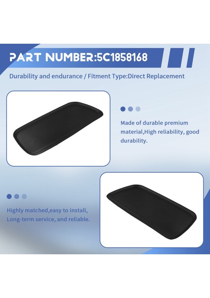 Vw Beetle A5 5c 2012-2019 Araç Gösterge Paneli Saklama Tepsisi Kutusu Kauçuk Ek Parça Mat Kaymaz Yastık Altlığı Için 5C1858168 (Yurt Dışından) indirimleri