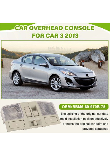 Mazda 3 2010-2013 Için Araç Üstü Konsol Montajı Tavan Okuma Işıkları ve Tavan Anahtarı BBM6-69-970B-75 (Yurt Dışından) fırsatları