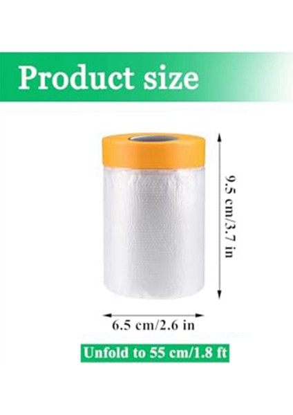 6'lı Paket Bant ve Örtü, 1,8X62,3 Ft Önceden Bantlanmış Maskeleme Filmi, Oto Boyama Kaplaması, Plastik Önceden Yapıştırıcı Film (Yurt Dışından) modelleri