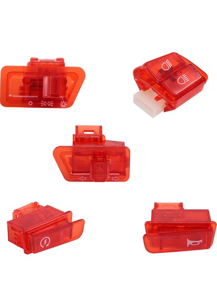 Motosiklet Dönüş Sinyal Anahtarı Uzak ve Yakın Işık Korna Düğmesi Scooter Gy6 50CC 125CC 150CC Honda Dıo AF17 AF18 Kırmızı (Yurt Dışından) fiyatları