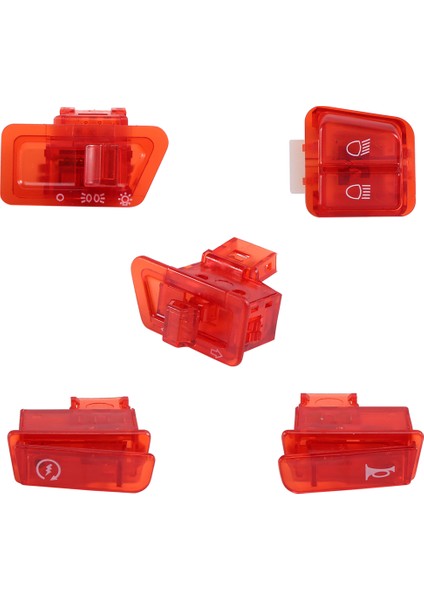 Motosiklet Dönüş Sinyal Anahtarı Uzak ve Yakın Işık Korna Düğmesi Scooter Gy6 50CC 125CC 150CC Honda Dıo AF17 AF18 Kırmızı (Yurt Dışından) modelleri