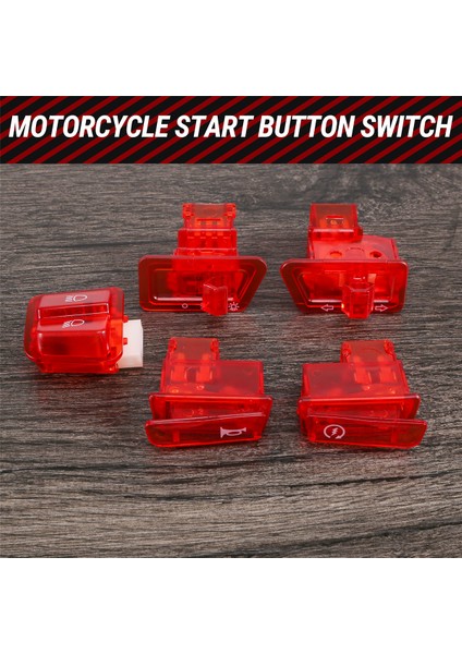 Motosiklet Dönüş Sinyal Anahtarı Uzak ve Yakın Işık Korna Düğmesi Scooter Gy6 50CC 125CC 150CC Honda Dıo AF17 AF18 Kırmızı (Yurt Dışından) fırsatları