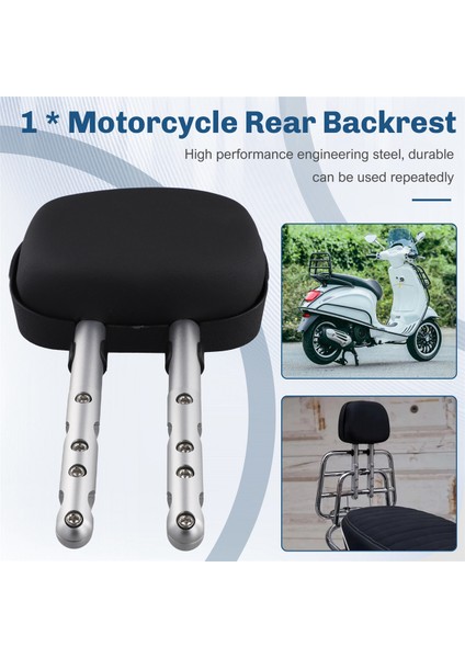 Vespa Gümüş ve Siyah Için Motosiklet Arka Sırt Destek Braketi (Yurt Dışından) indirimleri