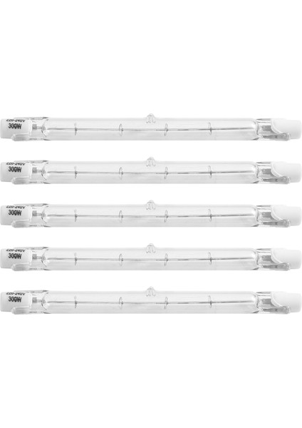 5'li Paket R7S 118MM 300W 230V, R7S Halojen Lineer Ampul, Inşaat Çalışmaları Için Kısılabilir Halojen Lamba, Peyzaj Aydınlatması (Yurt Dışından)