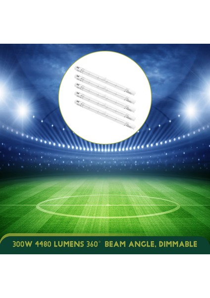 5'li Paket R7S 118MM 300W 230V, R7S Halojen Lineer Ampul, Inşaat Çalışmaları Için Kısılabilir Halojen Lamba, Peyzaj Aydınlatması (Yurt Dışından) indirimleri