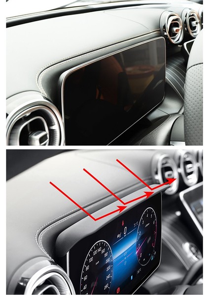 Mercedes-Benz Glc-Class 2023-2025 Navigasyon Gölgeleme Plakası Için Araç Gösterge Paneli Ekranı Vizör Plakası Orta Navigasyon Vizör Kılıfı (Yurt Dışından) indirimleri