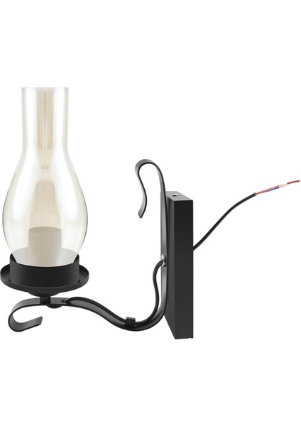 Yatak Odası Için Cam ve Mood Light Dekoratif Lambadan Oluşan Vintage Rustik Duvar Lambası (Ampul Içermez) (Yurt Dışından)