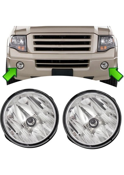 Ford Expedition 2007-2014 Ranger Pickup Kamyon Için 2 Adet Ön Tampon Sis Lambası Gri Lens Buğu Giderici Lambası AL1Z15200A 7L1Z15200A (Yurt Dışından) fırsatları