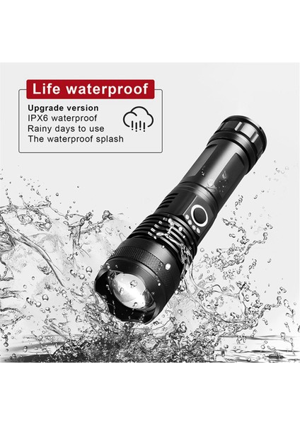 P70 Lamba Boncuk El Feneri Açık Hava Taşınabilir Geri Çekilebilir Yakınlaştırma El Feneri (Yurt Dışından) modelleri