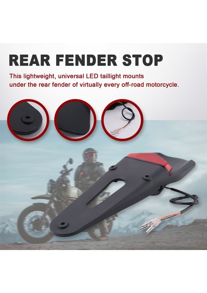 Motosiklet LED Arka Lambası ve Arka Çamurluk Stoperi Enduro Arka Lambası Arka Çamurluk Stoperi Cr Exc Wrf 250 400 426 450 Siyah (Yurt Dışından) indirimleri