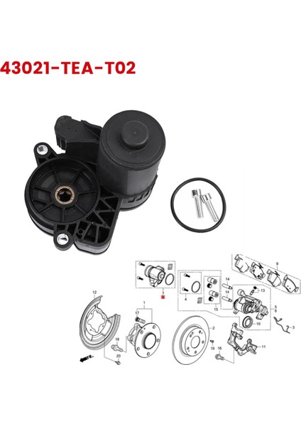 Honda Civic 2017-2021 Elektrikli Fren Pompası Motoru Için Arka Sol Park Freni Aktüatörü 43021-TEA-T02 (Yurt Dışından) fırsatları