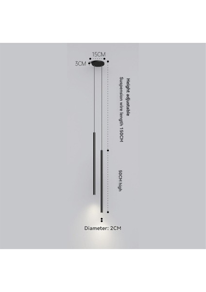 6W Modern LED Avize Çift Başlı Minimalist Uzun Hatlı Lamba A (Yurt Dışından) fiyatları