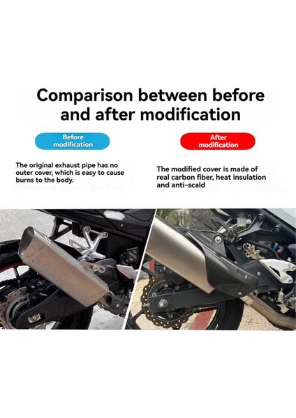 Motosiklet Egzoz Susturucu Koruyucu Kaçış Isı Kalkanı Kılıfı (Yurt Dışından) fiyatları