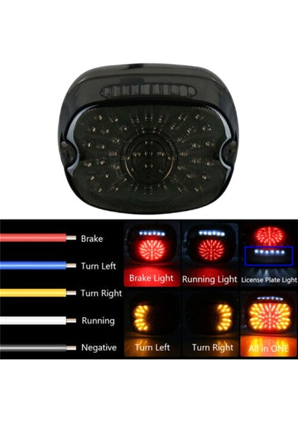 Harley Fatboy Tour Electra Glide Flh Için Motor LED Arka Lambası Fren Sinyal Lambası (Yurt Dışından) indirimleri