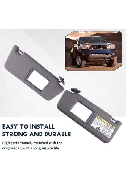 Toyota Tacoma 2005-2012 Için Araç Içi Güneşlik 74320-35C10-B0 74310-35C10-B0 Gri (Yurt Dışından) indirimleri