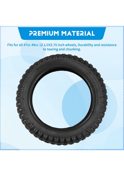 Motosiklet Bisiklet 12 1/2x2.75 Lastik Iç+Dış Lastik 47CC 49CC Arazi Motosikleti Motosiklet Bisikleti (Yurt Dışından) indirimleri