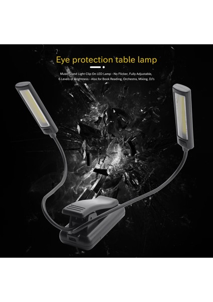 Nota Standı Işık Klipsi LED Lamba - Titreşimsiz, Tamamen Ayarlanabilir, 6 Parlaklık Seviyesi - Ayrıca Kitap Okuma, Orkestra, Miksaj, Dj'ler Için De Uygundur (Yurt Dışından) fiyatları