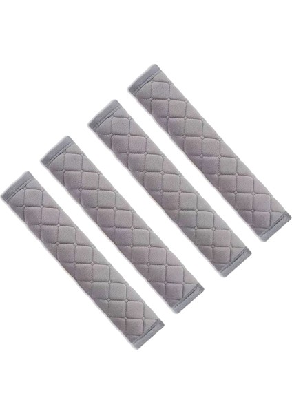 Araba 27 cm Emniyet Kemeri Kılıfı Kadife Evrensel Omuz Pedi Aşınmaya Karşı Dayanıklı Yetişkin Çocuk Araba Emniyet Kemeri Pedi Gri (Yurt Dışından)