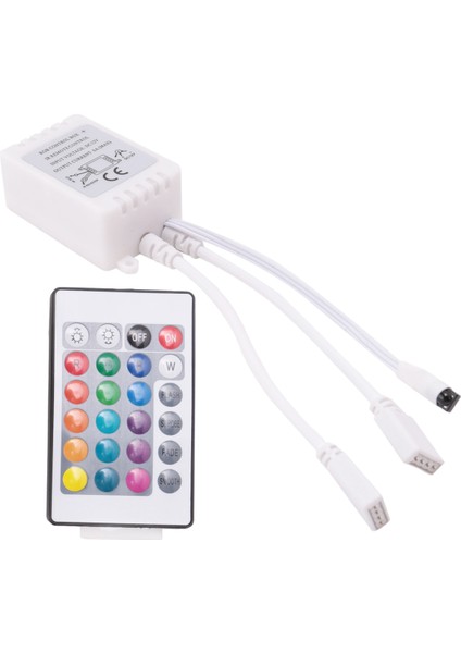 LED Şerit Işık Kontrol Cihazı, Rgb LED Şerit Işık Kontrol Cihazı + Kızılötesi Uzaktan Kumanda 24 Tuş (Yurt Dışından) fiyatları