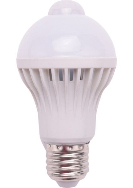 E27 LED Ampul Işık Hareket Sensörlü Işık LED Pır Hareket Sensörlü Lamba Küre Ampul Işık Lambası, 5W (Yurt Dışından)