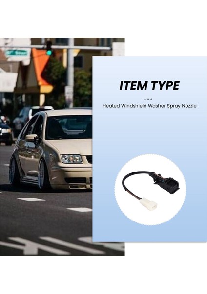 Bora Mk4 Golf Mk4 Passat B5 Beetle Skoda Rapid Seat 6E0955986B Için Araç Isıtmalı Ön Cam Yıkama Püskürtme Ucu (Yurt Dışından) fırsatları