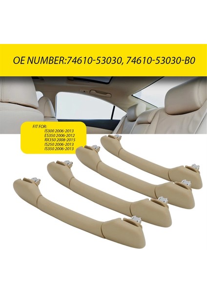 Lexus IS300 ES240 ES350 RX350 RX270 IS250 2006-2013 Için 4 Adet Tavan Yardım Kolu Tutacağı Çekme Tutacağı 74610-53030 574612-3030 (Yurt Dışından) fırsatları