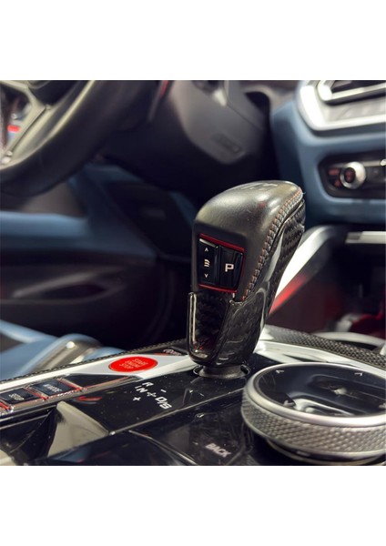 Bmw M2 G87 M3 G80 M4 G82 G83 2021-2025 Lhd Için Karbon Fiber Araba Vites Topuzu Kapağı Paneli Dekoratif Iç Mekan (Yurt Dışından) indirimleri